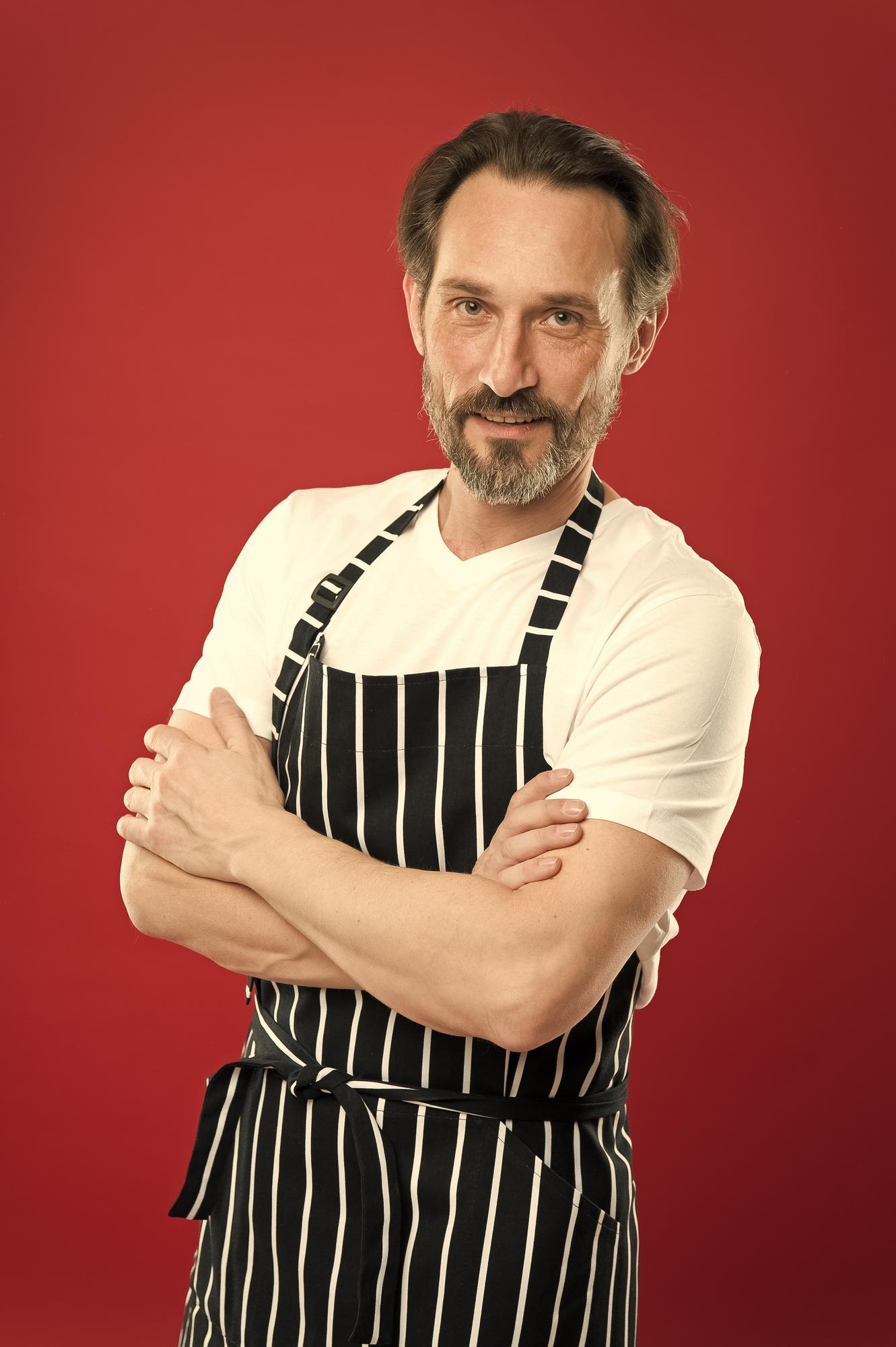 Lead chef portrait with apron